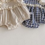 【66-90cm】ベビー 女の子 ノースリーブ ロンパース フリルデザイン - 画像 (13)