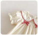 【73-100cm】ベビー 女の子 半袖シャツ/ショートパンツ リボン付き - 画像 (9)