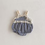 【66-90cm】ベビー 女の子 ノースリーブ ロンパース フリルデザイン - 画像 (8)