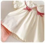 【73-100cm】ベビー 女の子 半袖シャツ/ショートパンツ リボン付き - 画像 (10)