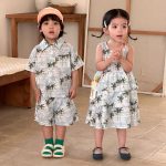 【80-150cm】セットアップ or ワンピース キッズ リゾート風
