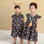 【80-150cm】セットアップ or ワンピース キッズ ドット