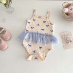 【66-90cm】ロンパース 蝶結び ハート 可愛い 女の子 - 画像 (3)