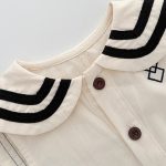 【66-110cm】セットアップorロンパース セーラー風 シンプル ベビー服 - 画像 (9)