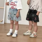 【80-150cm】ショートパンツ キッズ 男女兼用 恐竜 刺繍 - 画像 (7)