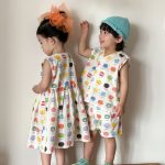 【80-150cm】セットアップ or ワンピース キッズ りんご総柄 - 画像 (14)