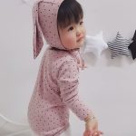 【66-90cm】ロンパース＆帽子 ウサギ 星柄 可愛い 肌触り良い ベビー服 - 画像 (7)