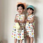 【80-150cm】セットアップ or ワンピース キッズ りんご総柄 - 画像 (15)