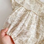 【66-90cm】ロンパース ベビー おしゃれ しぼ感 プリント - 画像 (7)