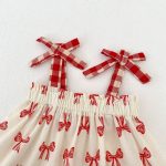 【73-120cm】セットアップ レッド 蝶結び柄 おしゃれ 可愛い 女の子 - 画像 (18)