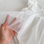 【66-90cm】ロンパースワンピース ベビー 女の子 フリルスリーブ チュール - 画像 (9)
