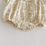 【66-90cm】ロンパース ベビー おしゃれ しぼ感 プリント - 画像 (8)