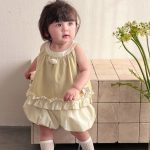 【73-110cm】セットアップ ベビー 女の子 フリルノースリーブ - 画像 (3)