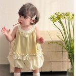 【73-110cm】セットアップ ベビー 女の子 フリルノースリーブ - 画像 (4)
