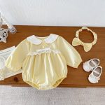 【66-120cm】ロンパース/ワンピース 可愛い キイロ 姉妹服 - 画像 (13)
