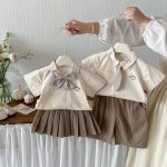 【73-100cm】セットアップ ベビー 学院風 ナチュラル - 画像 (5)