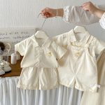 【73-100cm】サロペット or シャツ or ショートパンツ ベビー シンプル カートゥーン - 画像 (6)
