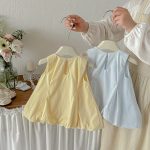 【73-100cm】ワンピース ベビー 女の子 蝶結び ノースリーブ - 画像 (3)