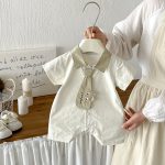 【66-90cm】半袖カバーオール ベビー シンプルコットン - 画像 (3)