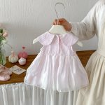【66-90cm】ワンピース ベビー 女の子 チェック チュール スウィート - 画像 (3)