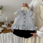【73-100cm】シャツ or ショートパンツ ベビー 女の子 ドット ノースリーブ - 画像 (4)