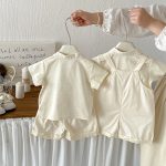 【73-100cm】サロペット or シャツ or ショートパンツ ベビー シンプル カートゥーン - 画像 (7)