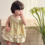 【73-110cm】セットアップ ベビー 女の子 フリルノースリーブ - 画像 (5)