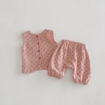 【80-130cm】セットアップ ベビー ノースリーブ ドット柄 - 画像 (15)