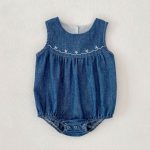 【66-130cm】ロンパース/ワンピース デニム ノースリーブ 姉妹服 - 画像 (13)
