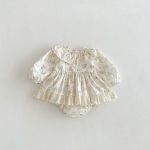 【66-90cm】ロンパース ベビー 女の子 韓国風 プリンセス 小花柄 - 画像 (7)