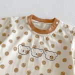 【66-90cm】カバーオール ベビー ドット柄 くまちゃん - 画像 (5)