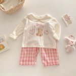 【73-120cm】トップスorボトムス 可愛い クマハート 女の子 - 画像 (10)