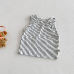 【66-90cm】二点セット 刺繍サロペット&ボーダータンクトップ - 画像 (5)