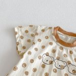 【66-90cm】カバーオール ベビー ドット柄 くまちゃん - 画像 (6)