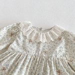 【66-90cm】ロンパース ベビー 女の子 丸襟 小花柄 - 画像 (8)