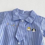 【66-90cm】ロンパース ベビー ストライプ フォマール - 画像 (5)