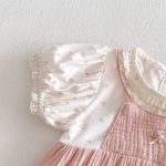 【66-90cm】ロンパース ベビー 女の子 レースフリル やわらか - 画像 (5)
