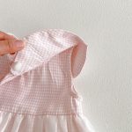 【66-90cm】ワンピース ベビー 女の子 チェック チュール スウィート - 画像 (6)