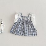 【73-100cm】セットアップ ベビー 女の子 チェック フリルスリーブ - 画像 (5)