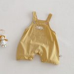 【66-90cm】セットアップ サロペット＆Tシャツ ベビー 女の子 フリル襟 大きめポケット - 画像 (5)