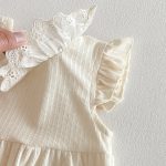 【66-90cm】カバーオール ベビ 女の子 レースフリル 丸襟 - 画像 (6)