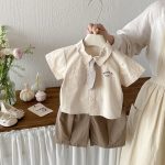 【73-100cm】セットアップ ベビー 学院風 ナチュラル - 画像 (8)