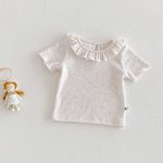 【66-90cm】セットアップ サロペット＆Tシャツ ベビー 女の子 フリル襟 大きめポケット - 画像 (6)