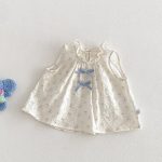 【73-100cm】セットアップ トップス&パンツ ベビー 女の子 小花柄 ノースリーブ レース裾 - 画像 (6)