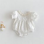 【66-90cm】2点セット ロンパース ベビー 花柄 レース - 画像 (6)