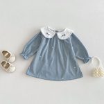 【73-120cm】ワンピース 可愛い ブルー カジュアル 女の子 - 画像 (2)
