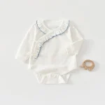 【52-80cm】ロンパース ベビー フリルデザイン リボン - 画像 (6)