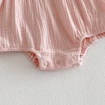 【66-90cm】ロンパース ベビー 女の子 レースフリル やわらか - 画像 (7)