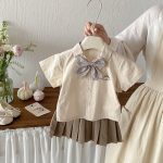 【73-100cm】セットアップ ベビー 学院風 ナチュラル - 画像 (9)