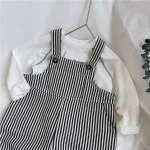 【80-130cm】サロペット キッズ 韓国風 ストライプ - 画像 (6)